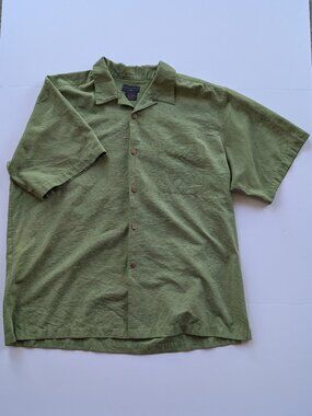 Gordon Clothing Co Sage Green Resort Camp Shirt XL